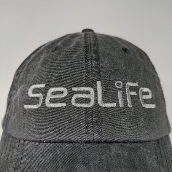 SeaLIfe Mens Strapback Hat Gray OSFM Underwater Camera Cap Embroidered Logo - Picture 4 of 11